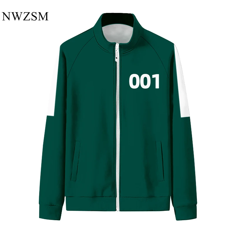 

2021 Korean drama men's and women's same sportswear plus size loose casual zipper jacket