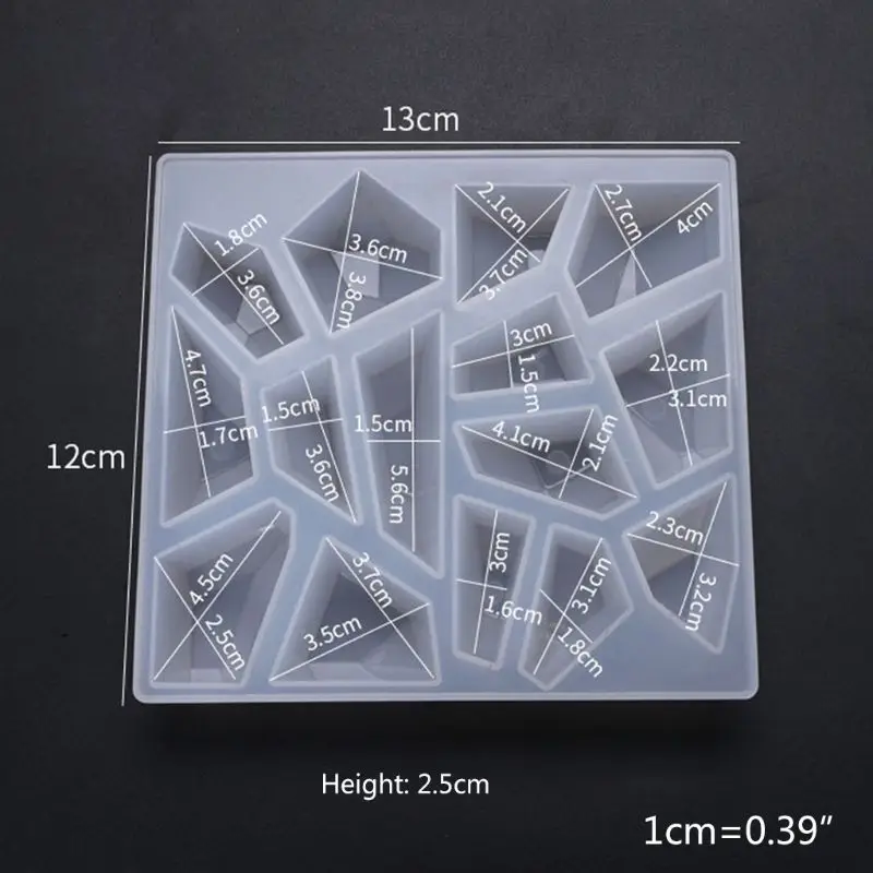 

Crystal Epoxy Resin Mold Irregular Stones Casting Silicone Mould Handmade DIY Crafts Ornaments Making Tool