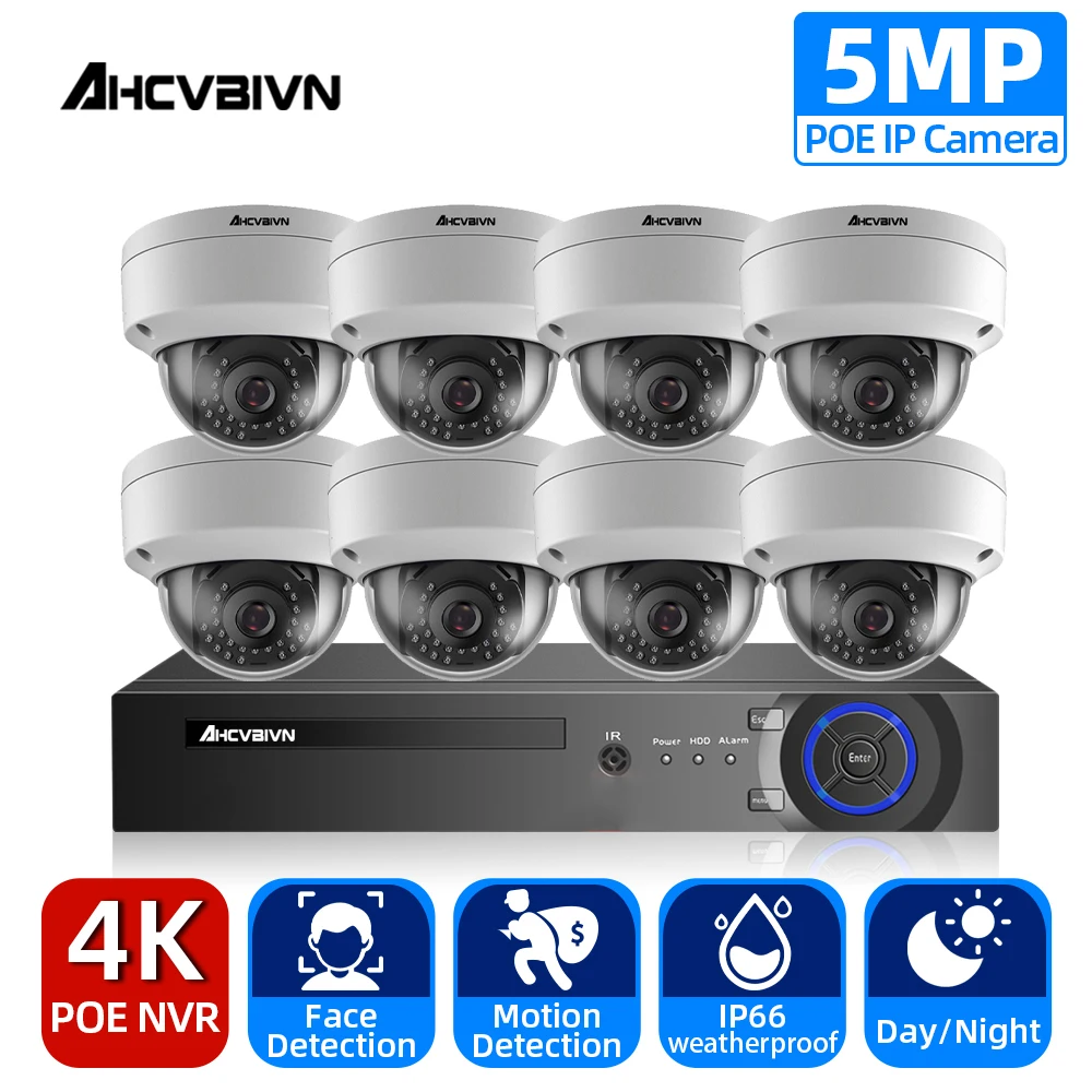 

Human Face Record H.265+ 8CH POE NVR Kit 5MP POE Outdoor Camera CCTV Camera System Home Security Video Surveillance Set Xmeye