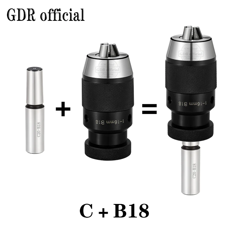MT1 MT2 MT3 MT4 MT5 R8 C10 C12 C16 C20 B10 B12 B16 B18 B22 Morse Drill Chuck Lathe CNC drill machine self-tightening drill chuck