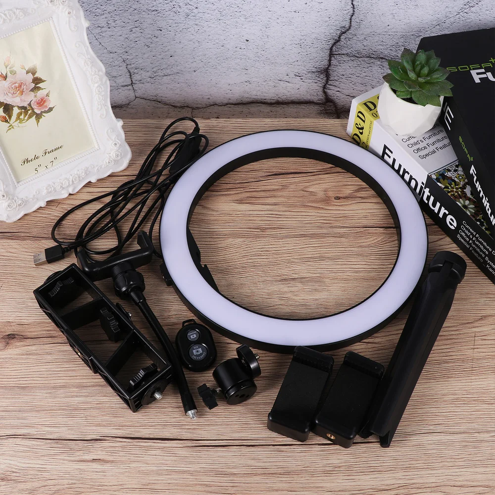 

1 Set Anchor LED Fill Light Beauty LED Ring Filling Lamp USB Charging Live Broadcast Fill Lamp Creative LED Beauty Lamp Dimmable