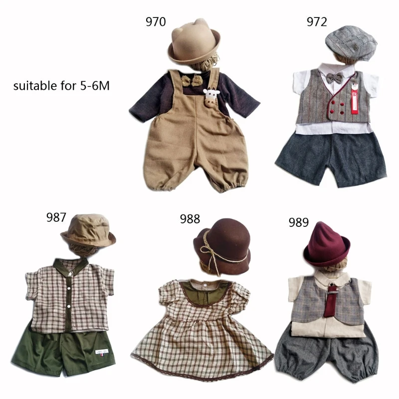 

Baby Girls Boys Photography Prop Clothes Toddler Birthday Photo Shooting Costume with Hat