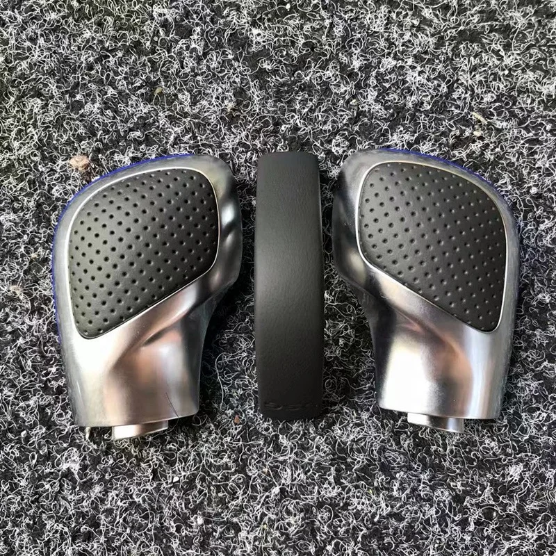 Хромированная матовая с кожаной ручкой переключения передач боковая крышка DSG