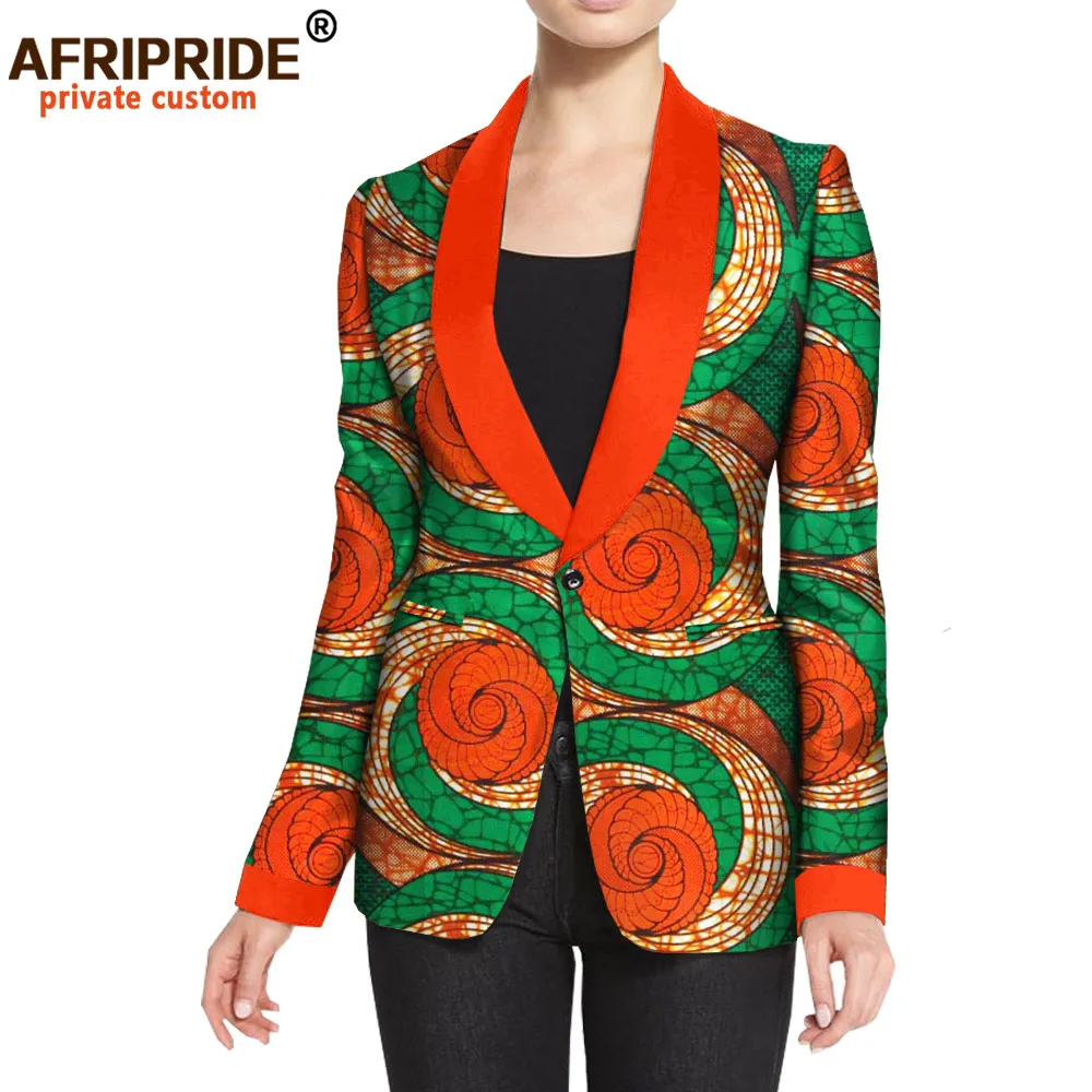 Женский блейзер Afripride с принтом Анкары Повседневная хлопковая куртка на одной