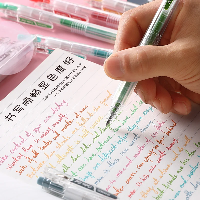 9-color Set Morandi Colorful Hand Account Pen Core Gel Kawaii Student Notebook Painting Writing Supplies Learning Stationery | Канцтовары