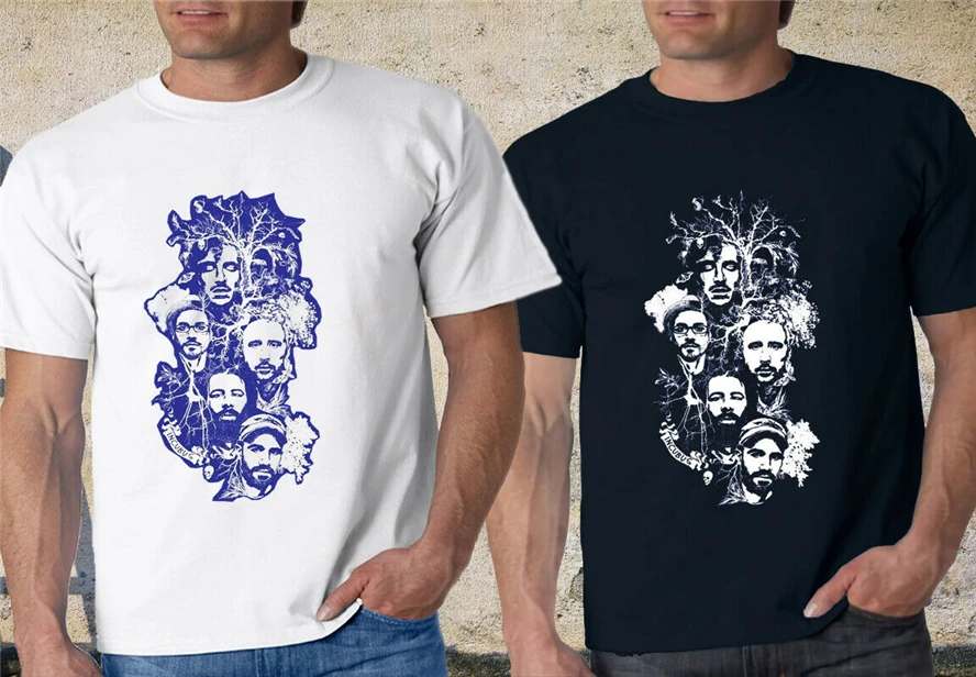 Новый Incubus портрет персонала логотип с лицом Мужская черная и белая футболка Homme