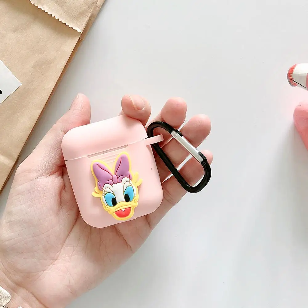 GOOYIYO силиконовый чехол с Минни для Airpods 1 2 Bluetooth наушники зарядным устройством