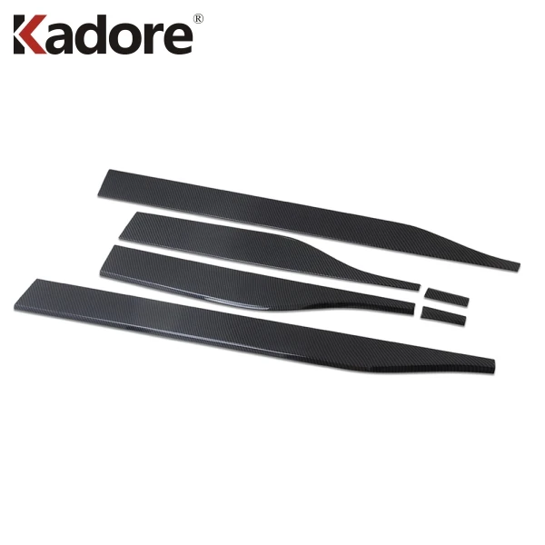 Carbon Fiber Plastic Для Toyota RAV4 RAV 4 хромированная Боковая дверь корпус молдинг линия крышка отделка протектор украшения внешние аксессуары - Цвет: Carbon Fiber Plastic