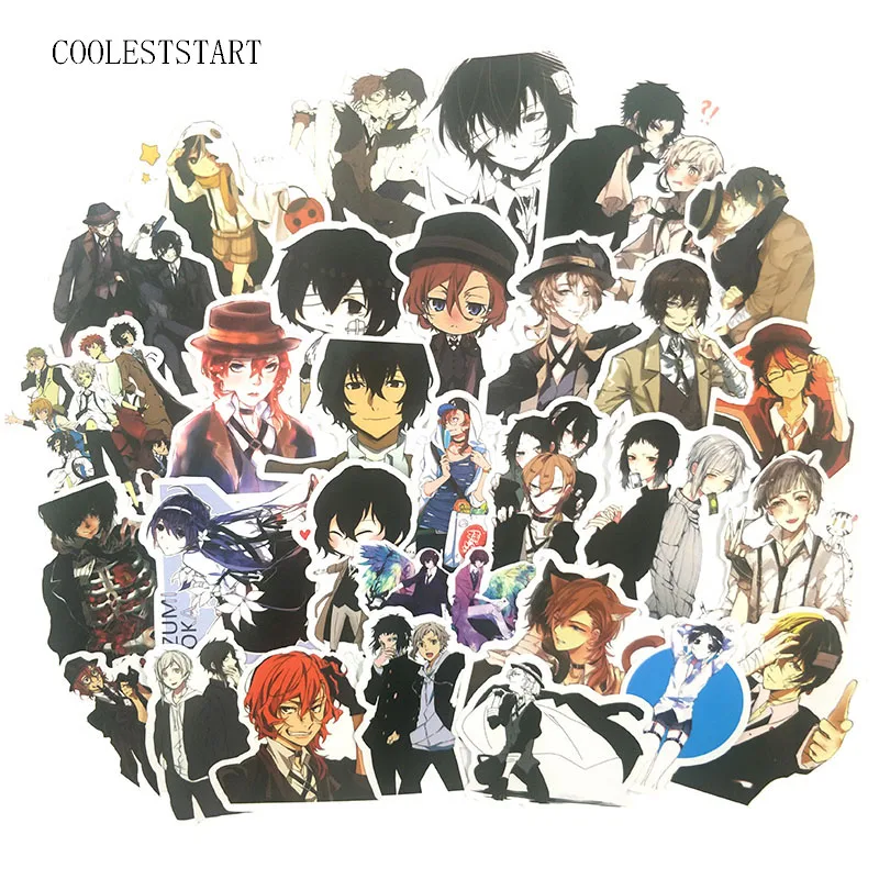 50 шт./компл. Bungou Stray Dogs граффити наклейки Janpaese аниме-наклейки для DIY багажа чемодан ноутбук мотоцикл автомобиль Pegatinas