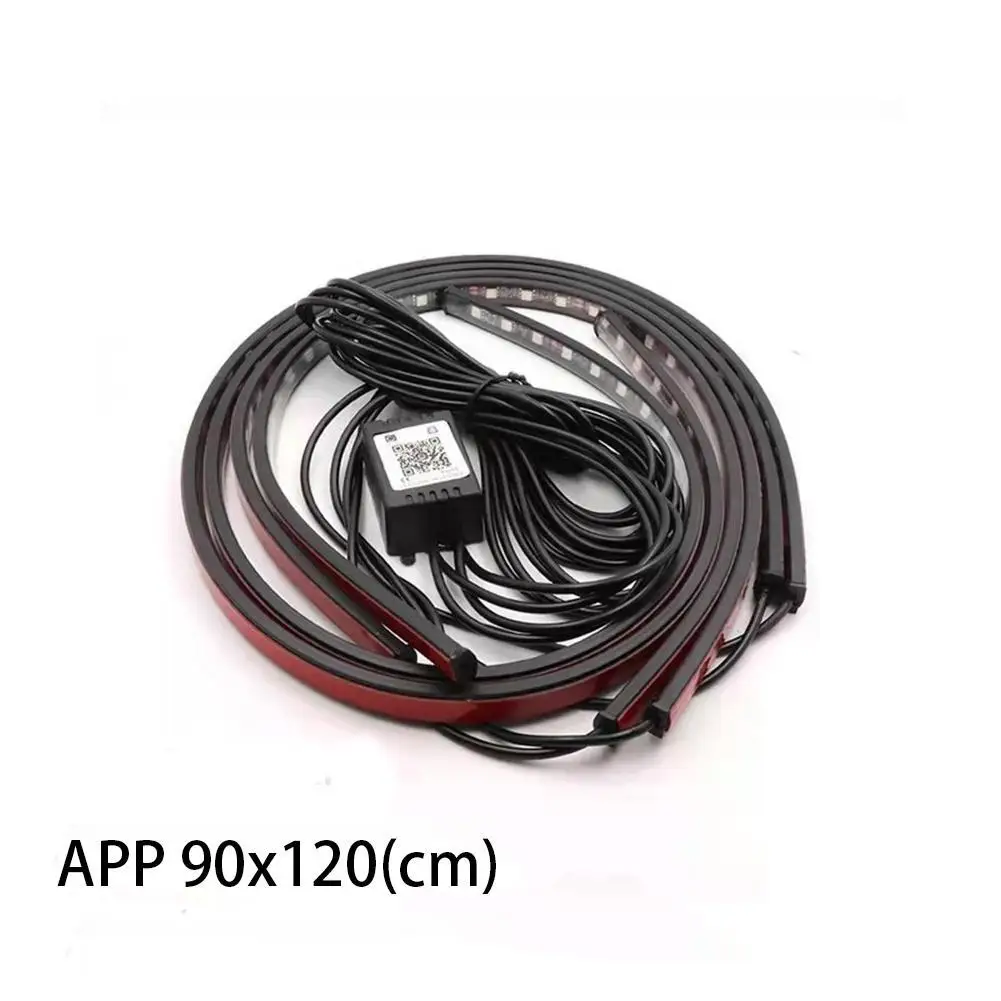 

Car chassis LED colorful remote control light GM light bar 90*1.2cm car accessories