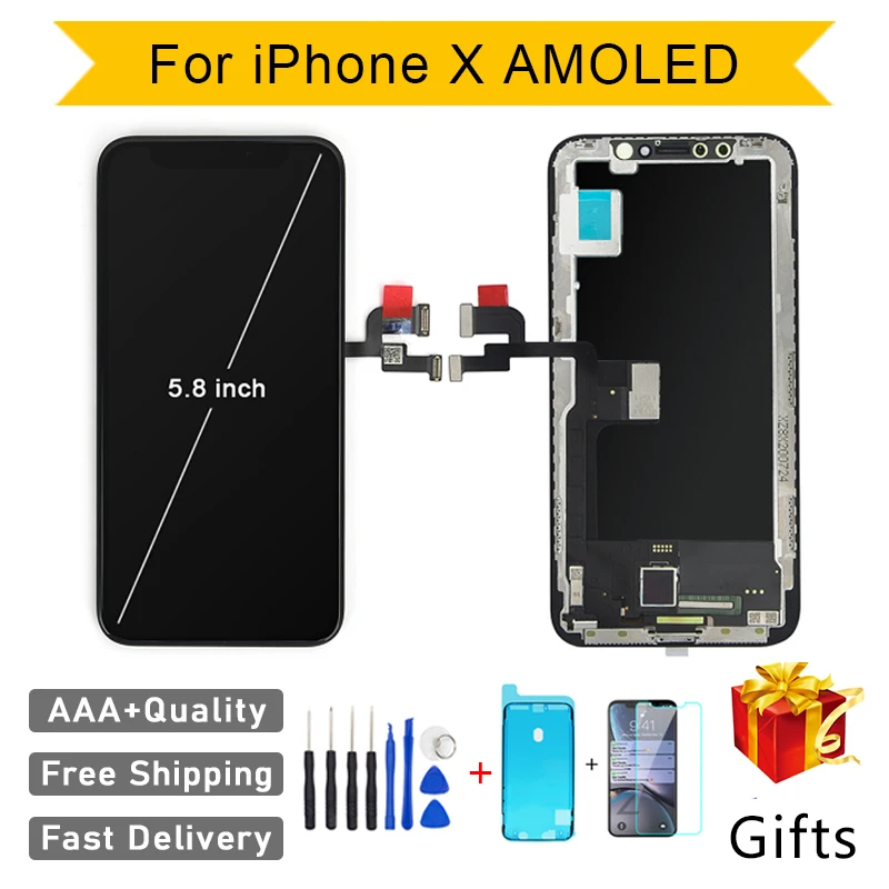 Качество AAA AMOLED GX без битых пикселей для iPhone 11Pro X XS Max ЖК дисплей сенсорный экран