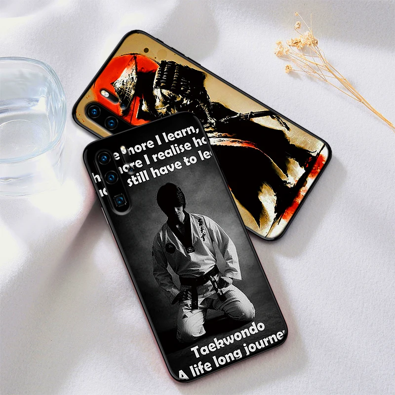Японские bushido spirit черные силиконовые чехлы для huawei Y6 Y7 Y9 Prime 2018 2019 Nova 2i 3 4 3i Lite mate 10 20