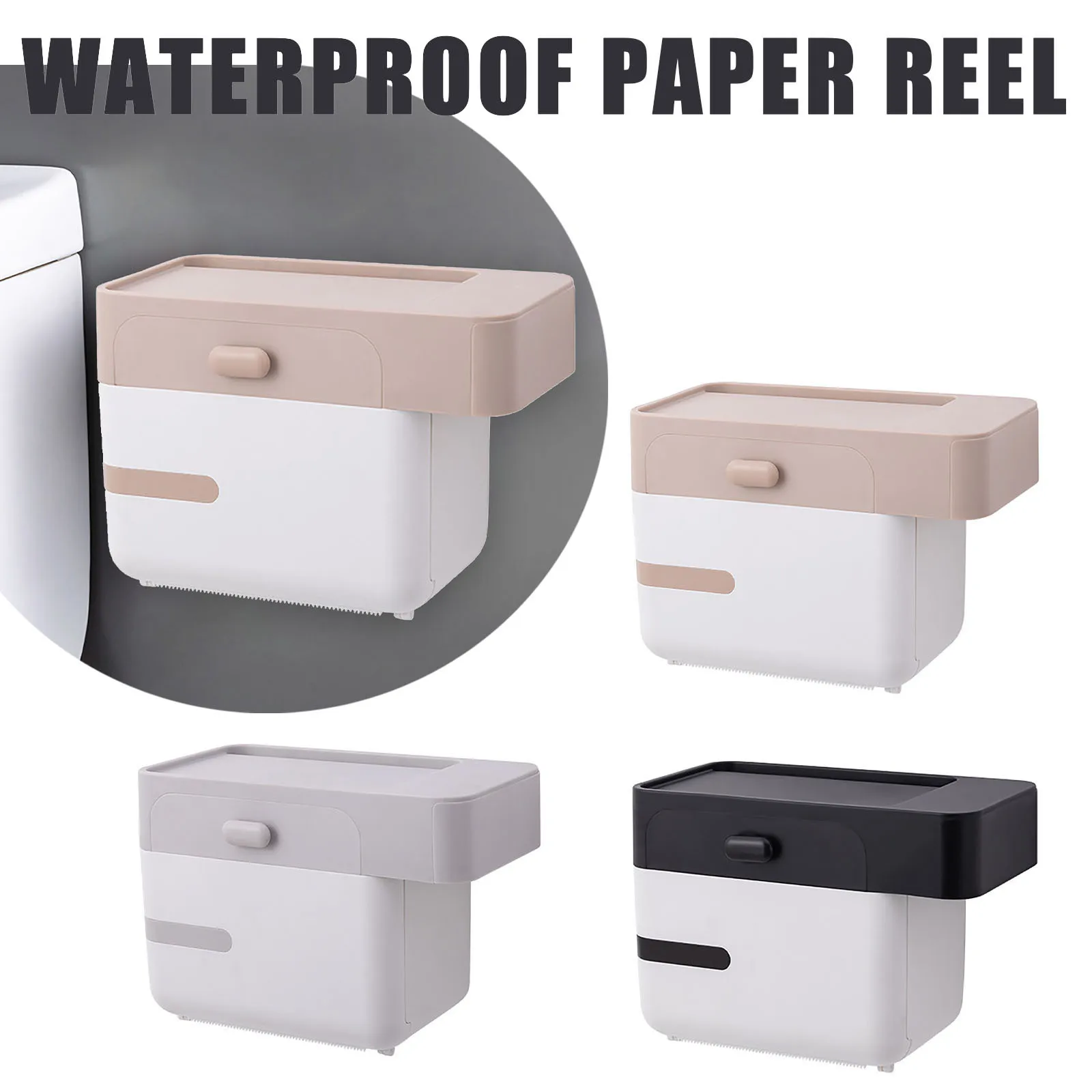 

Toilet Paper Towel Box Perforation-Free Waterproof Roll Paper Tube Pumping Paper Hand Paper Box Toilet Paper Storage Box c50