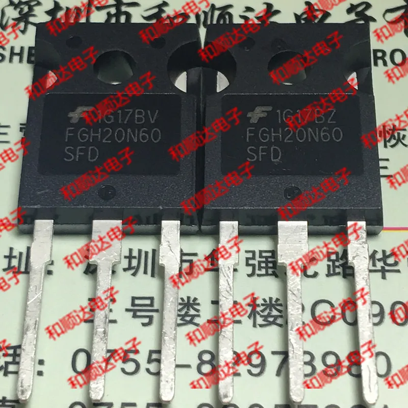 

10pcs/lot FGH20N60SFD New Spot TO-247 600V 20A