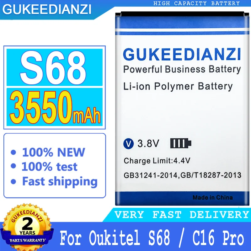

3550mAh GUKEEDIANZI Battery For OUKITEL S68 / C16 Pro C16Pro Big Power Bateria