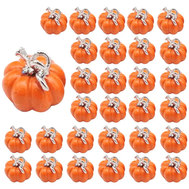 

30 шт., металлические подвески в виде тыквы, 10 х11 мм