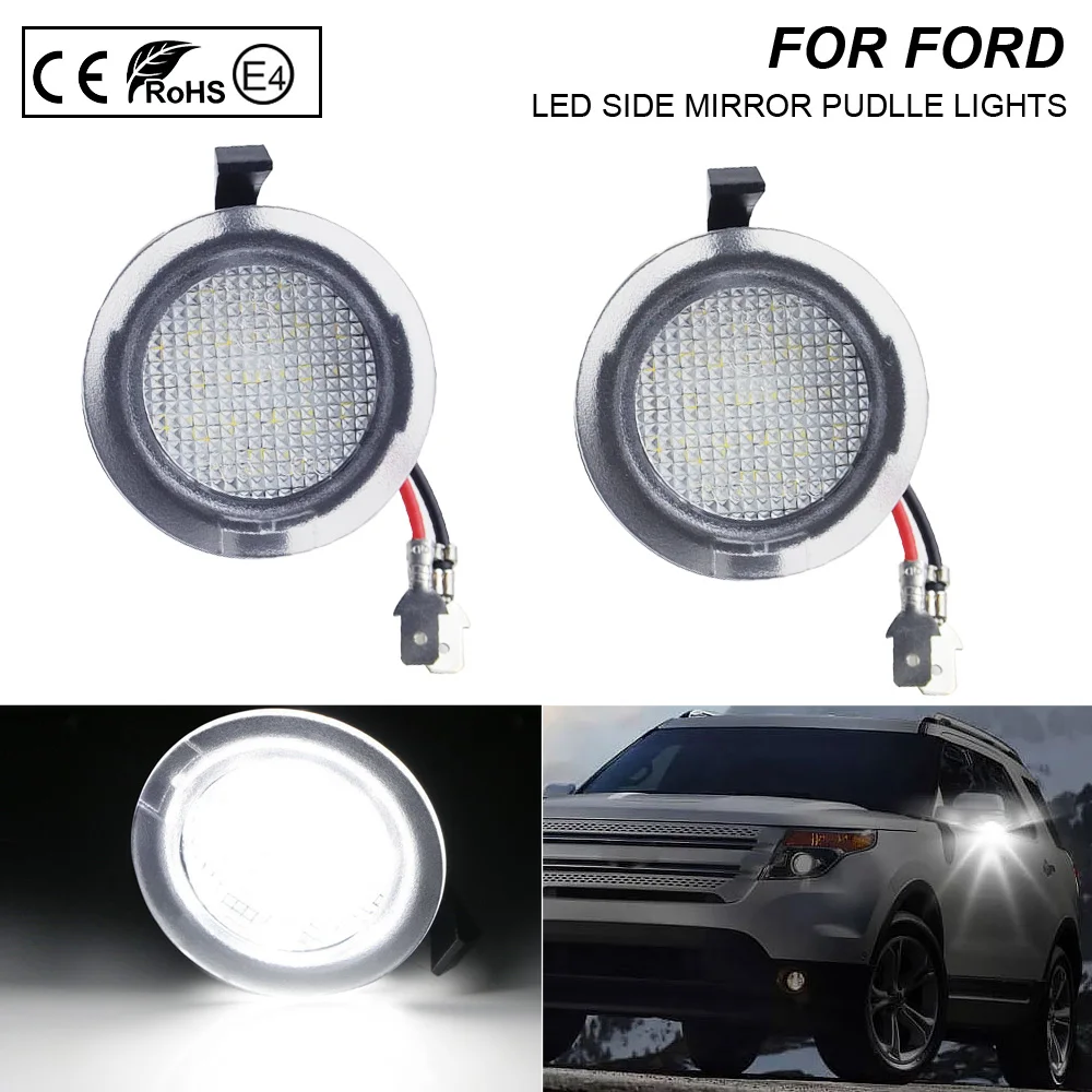 

2Pcs LED Side Mirror Puddle Light For Ford Mondeo MK5 Galaxy S-Max Ecosport Edge Ranger Explorer F-150 Taurus Fusion Everest
