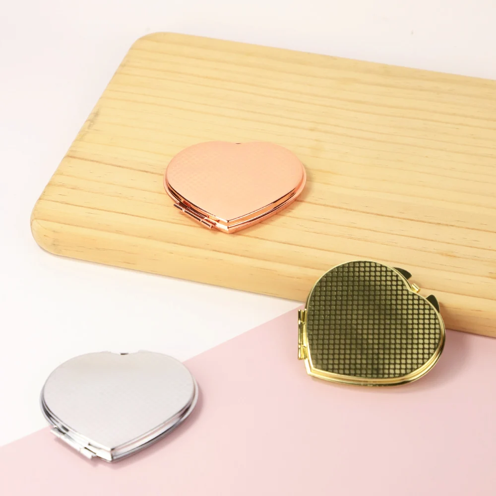 1 шт., компактное металлическое зеркало для косметики, 60 х47 мм