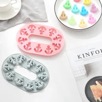 10 cells creative anchor style chocolate mold for bakeware silicone cake molds pastryjellybiscuitcandy mould kitchen tools