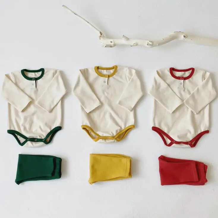 Новинка 2019 комбинезон + леггинсы для маленьких девочек и мальчиков 2 шт. модная