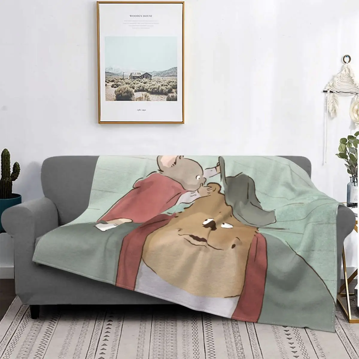 

Ernest and Celestine Lagos Animated Film Blanket Flannel Spring Autumn Whisper Warm Throws For Winter Bedding