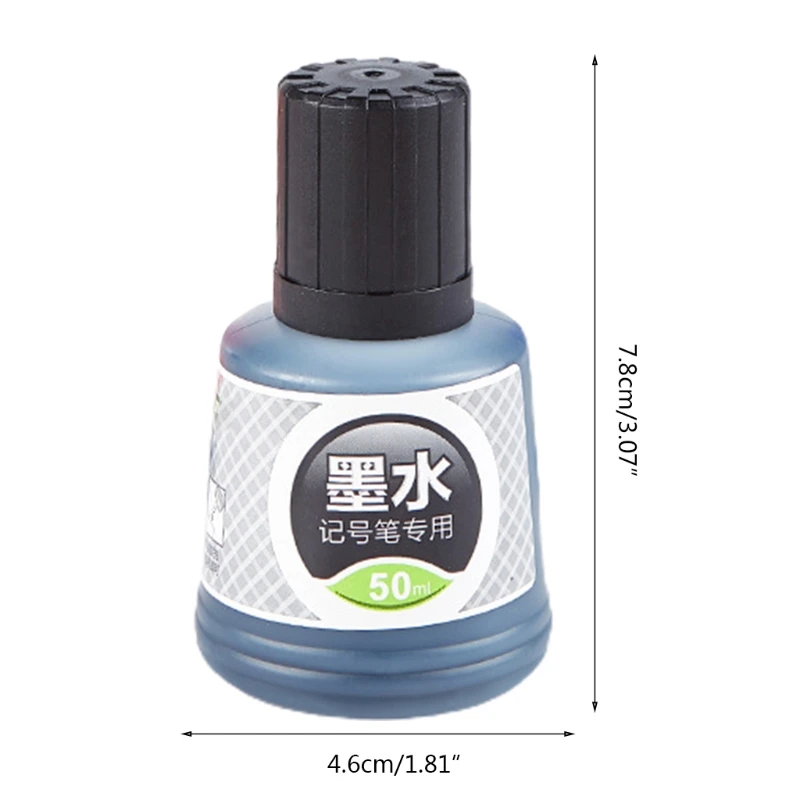 

1 Bottle Whiteboard Ink Black Red Blue Whiteboard Pen Marker Tinte 50ML No Toxic 53CC