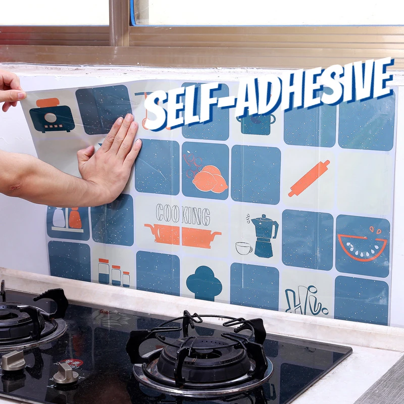Кухонные маслостойкие настенные наклейки самоклеящиеся высокотемпературная