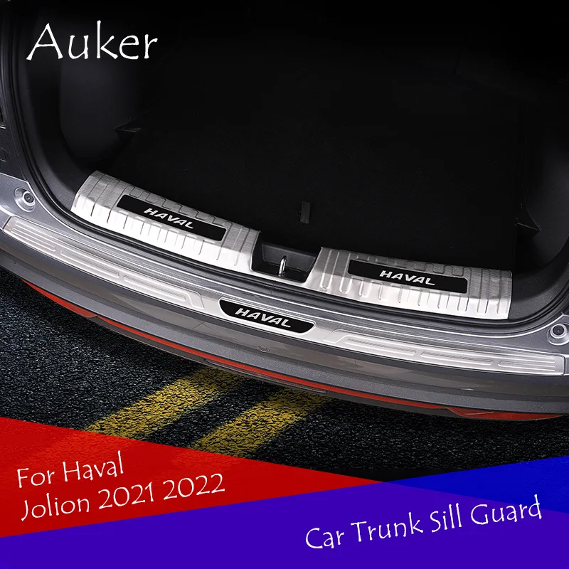 

Car Rearguards Trunk Rear Tail Box Bumper Door Sill Trim Pedal Plate Car Styling For Haval Jolion 2021 2022