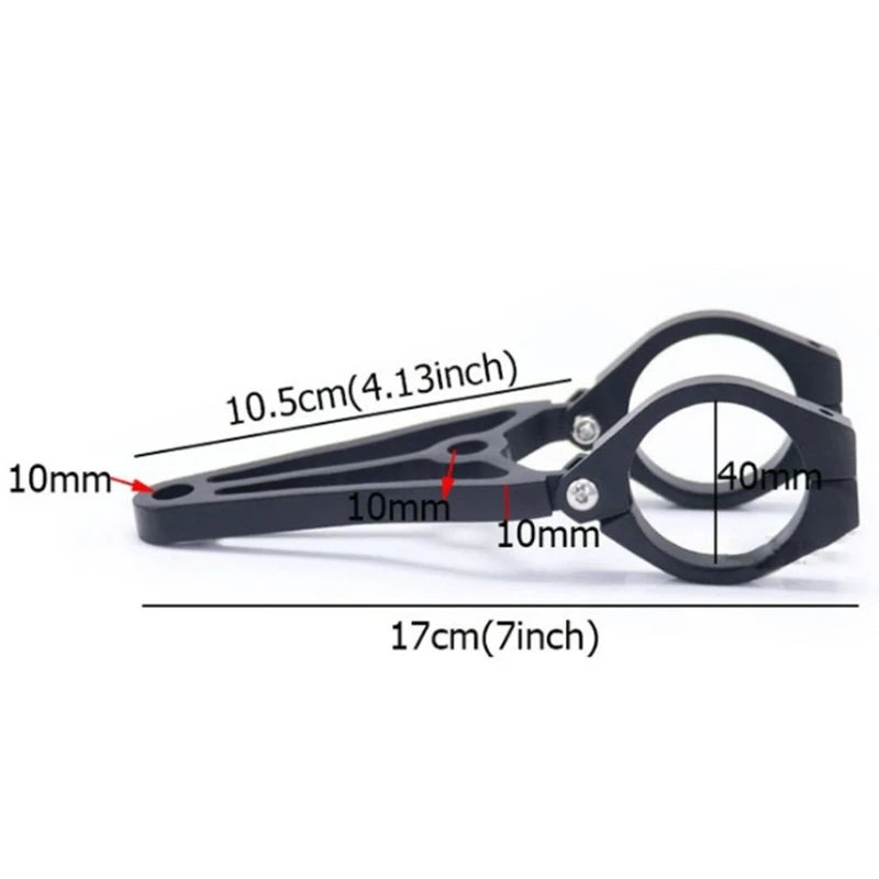 

N7MD Black Motorcycle Retro Headlight Bracket 2 pieces Sturdy and Durable Fork