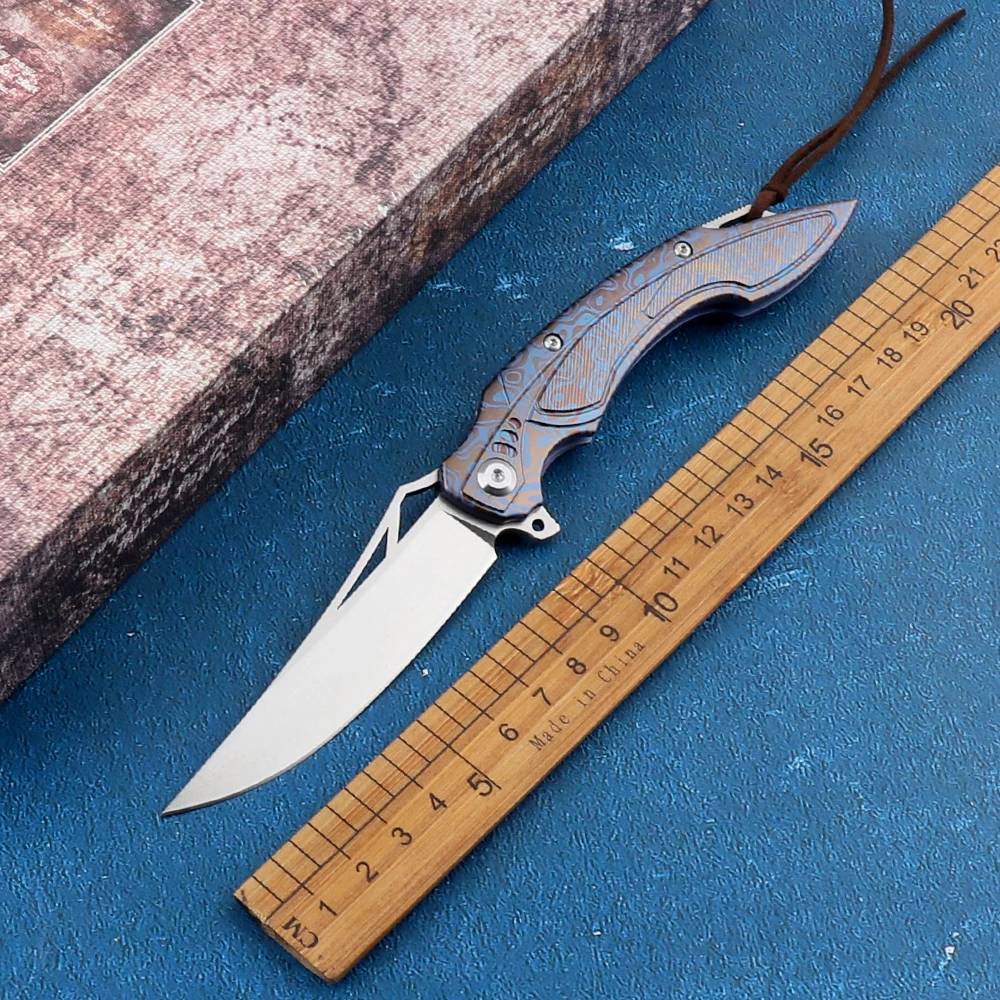 Тактический нож NINE THORN M390 складной резец из титанового сплава с рукояткой