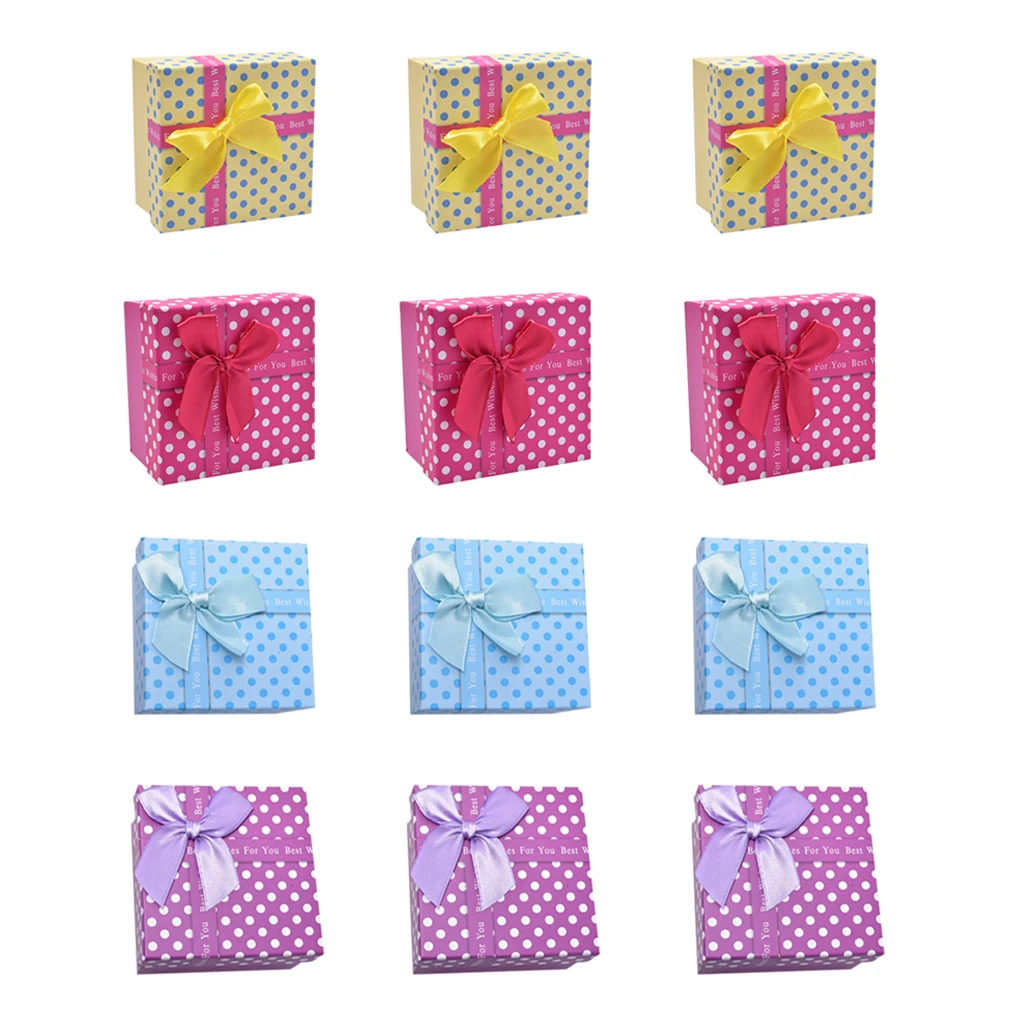 

12 He Gift Box Bowknot Gift Box Jewelry Box For Valentine's Day, Birthday, Anniversary