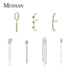 Modian 1 шт.; Доступны все цвета радуги Висячие серьги стерлингового серебра 925 Модные Роскошные чешские драгоценности, свисающие серьги для женщин, Свадебная вечеринка украшения