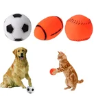 Новый Pet сопротивление укус мяч игрушка собака игрушка мяч Интерактивная упргугий мяч из натурального каучука, для баскетбола Футбол регби тренировочный мяч