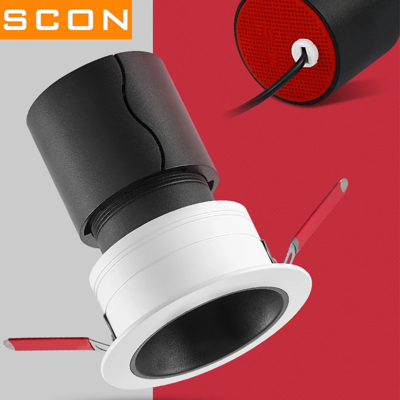 Гостиная Встраиваемая потолочная неослепляющего света Точечный светильник