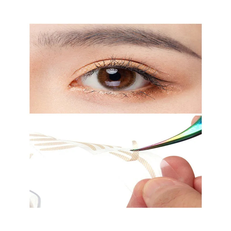 

1 Roll Eyelid Tape Sticker Invisible Double Fold Eyelid Paste Clear Beige Stripe Self-adhesive Natural Eye Tape Makeup Tools