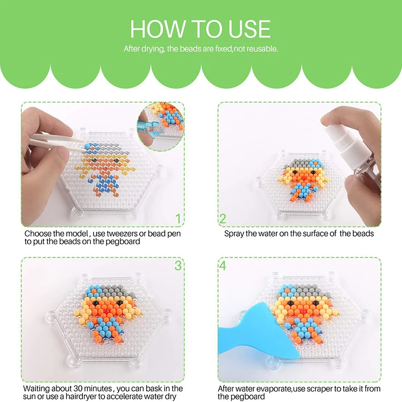 JINLETONG 3600 шт. пополнения бусины головоломки DIY распыления воды комплект ювелирных