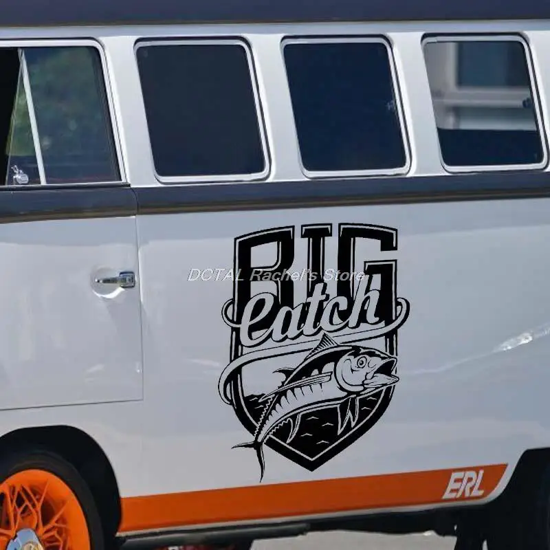 Наклейка в виде тунца искусство рыбалки на лодке корабле двери окно багажник для