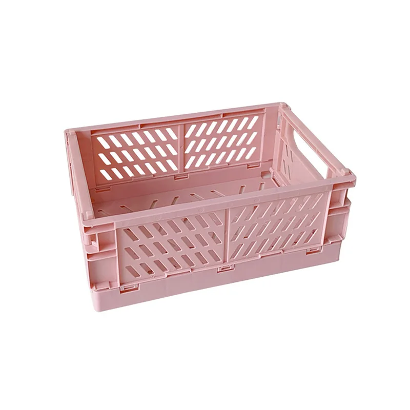 1 PC Collapsible Crate Plastic Folding Storage Box Basket Utility Cosmetic Container Desktop Holder Home Use Multifunctional | Дом и сад