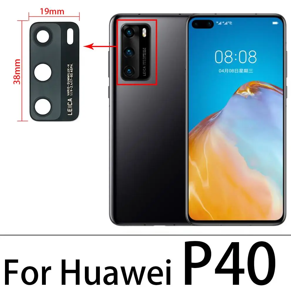 2 шт. оригинальный новый для Huawei P30 Lite P40 Pro P20 E задняя камера стеклянный объектив с