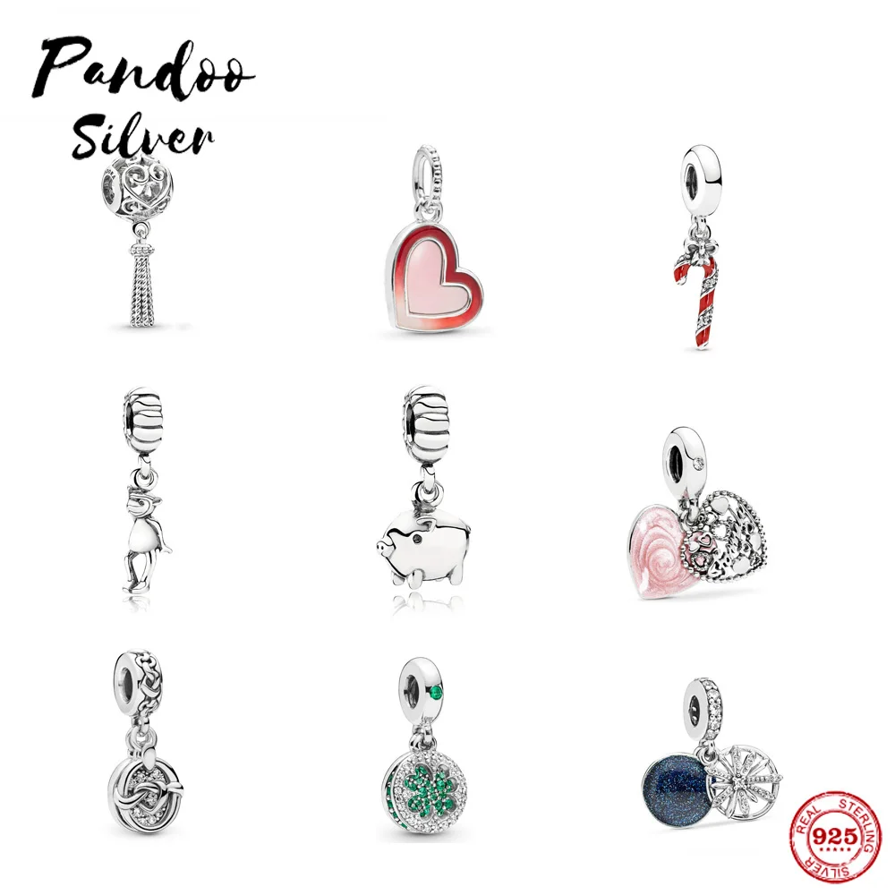 Очаровательные модные 925 пробы серебряные оригинальный 1:1 копия классика любовь