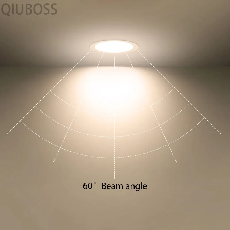 Round Dimmable LED Downlight Recessed Ceiling Lamps AC90-260V 5W/7W/9W/12W/15W/18W COB Background Light Indoor Lighting | Лампы и
