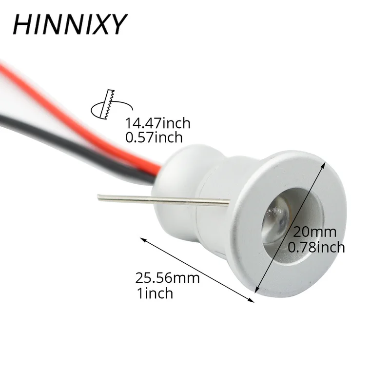 Hinnixy светодиодный мини IP65 водонепроницаемый точечный светильник для шкафа DC12V 15 мм отверстие под шкаф дисплей для ювелирных изделий Встраиваемая лампа