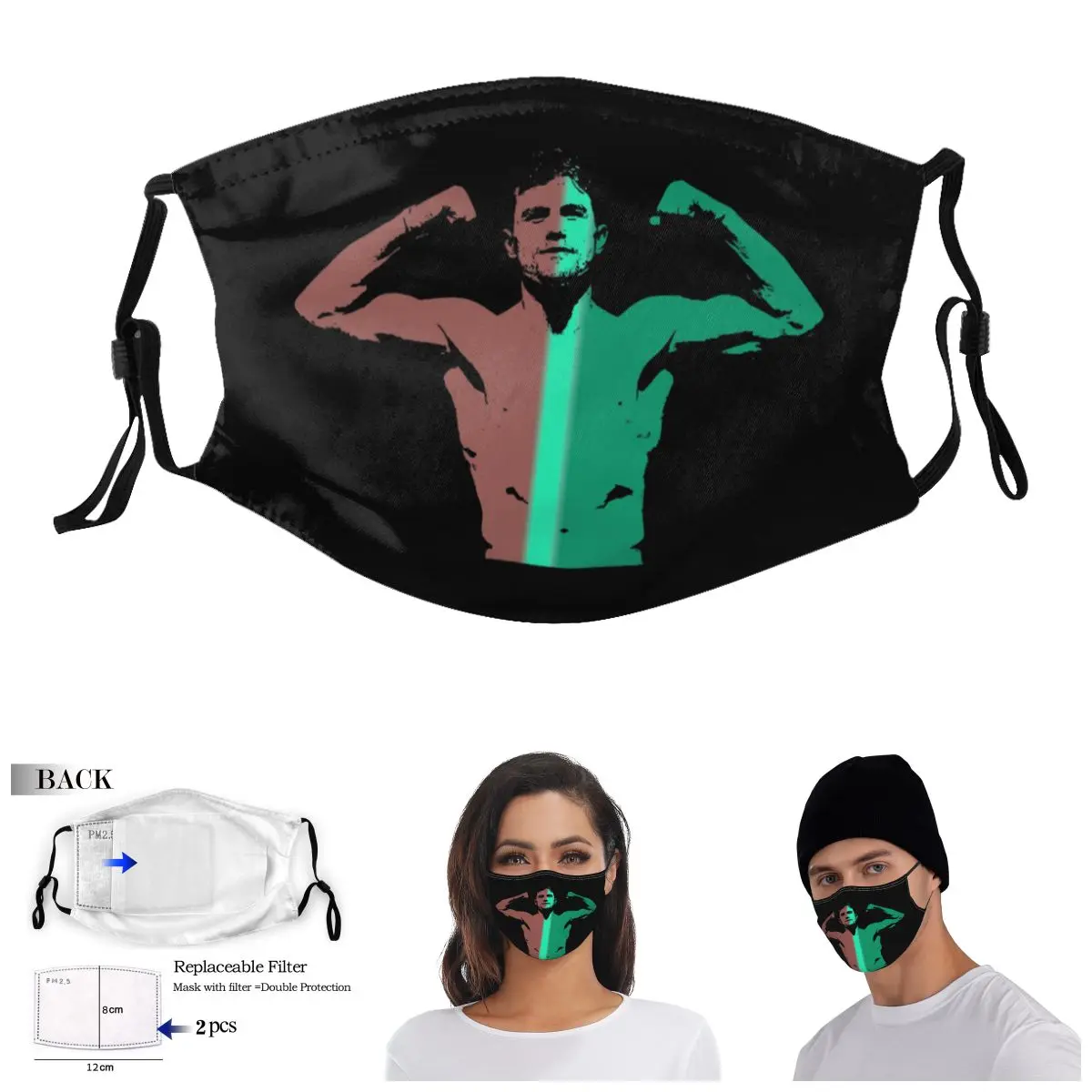 

Canelos Alvarez Mexican Boxing R257 Adult Dust Mask Funny Vintage Wry Face Activated Carbon Filter Mask