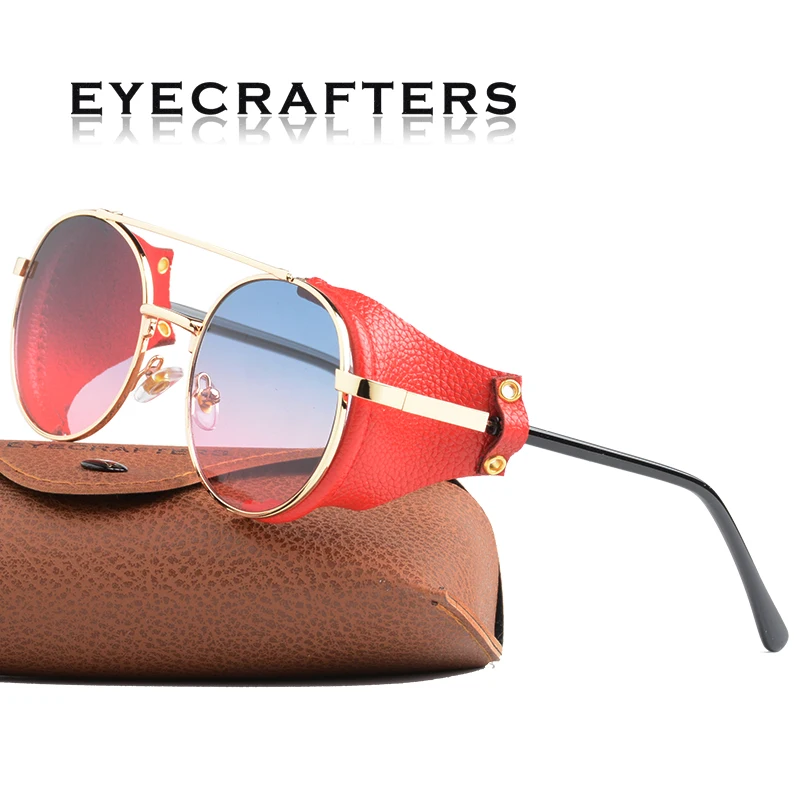 Очки солнцезащитные мужские/женские в стиле стимпанк готические модные круглые