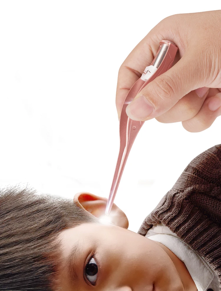 Хит продаж светодиодный Пинцет для чистки ушей пинцет из нержавеющей стали