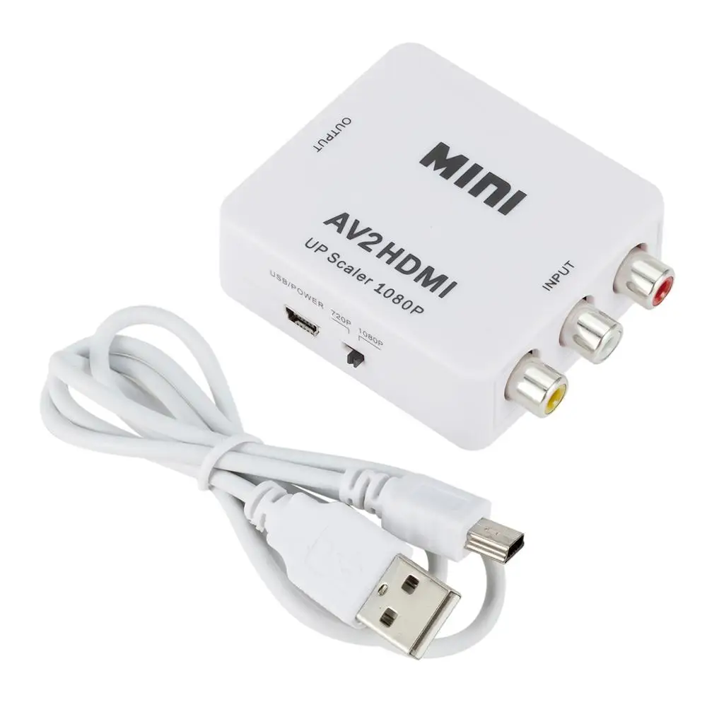 Композитный адаптер преобразователь AV2HDMI Аудио Видео кабель CVBS AV с USB кабелем HD