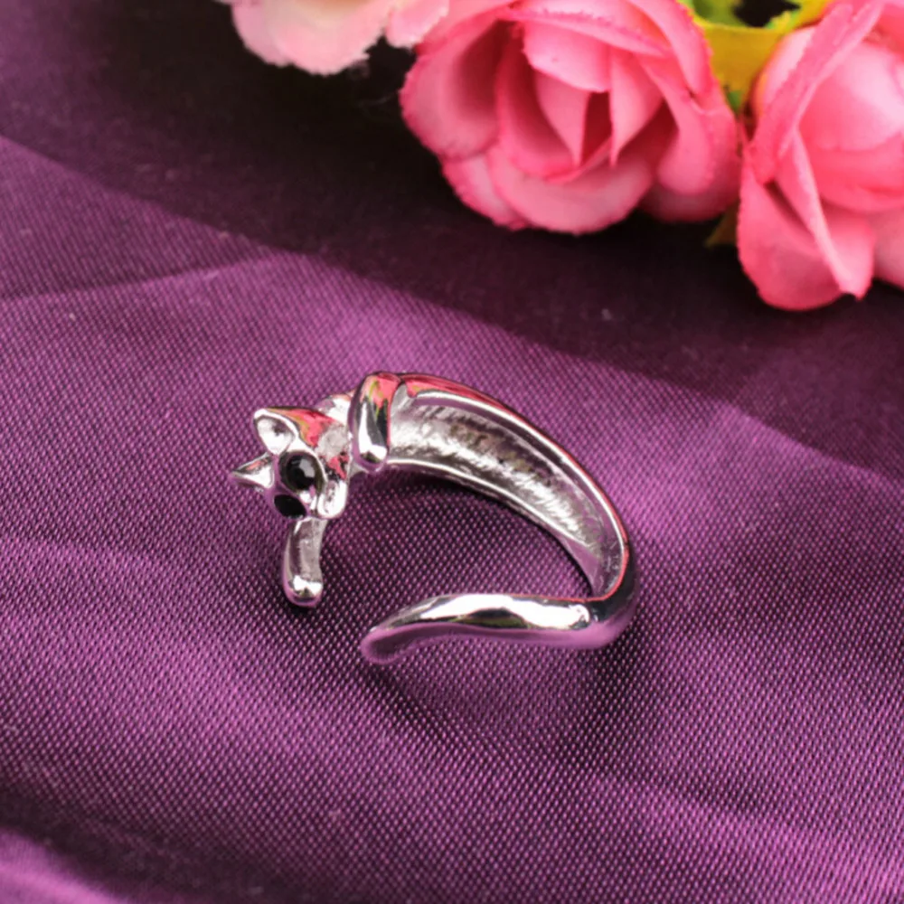 2017 популярные модные милые ювелирные изделия женские посеребренные котенок