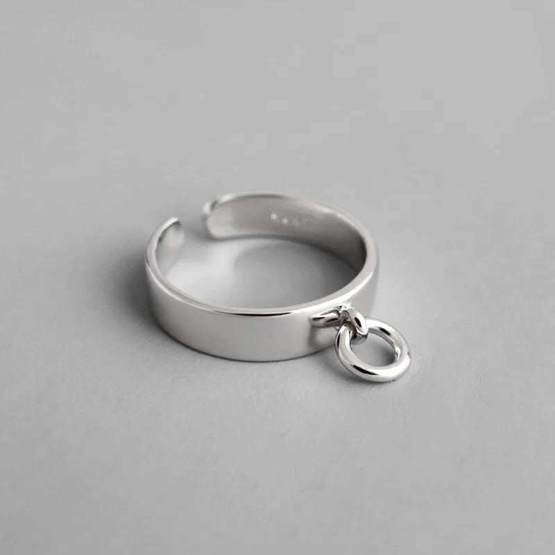 Женское кольцо из стерлингового серебра 925 пробы HFYK круглое с открытым кольцом