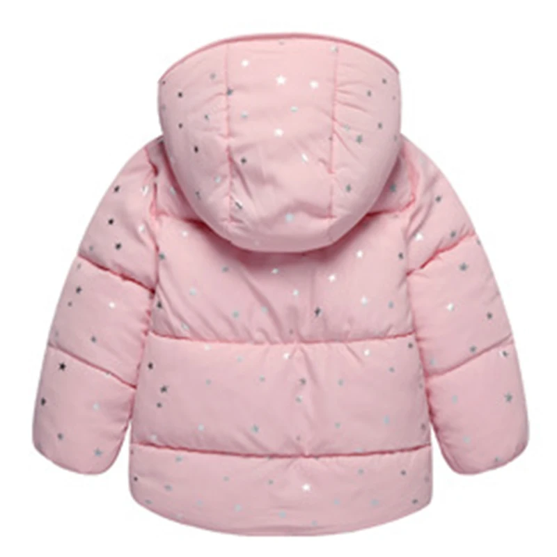 1 5years лет зимнее пальто для девочек и мальчиков хлопковое со звездочками печать