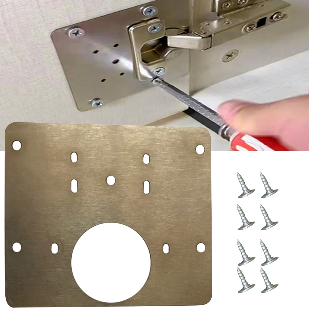 

Stainless Steel Hinge Repair Plate And 5 Inch 3/4 Inch Cabinet Door Furniture Hinges Steel Hydraulic Drawer Window Accessories